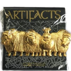 Artifacts Buffalo and Cow Brooch